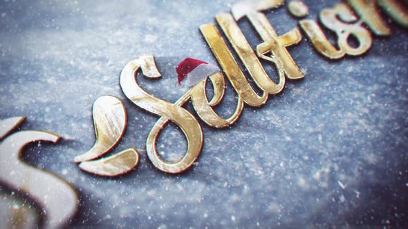 Christmas Gold Snow Logo - Download 24964047 Videohive