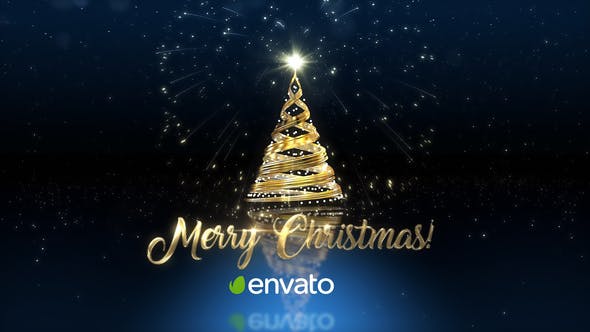 Christmas Gold Tree - 42164830 Videohive Download