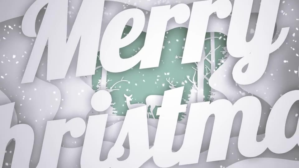 Christmas Greetings Paper Cut Out - Download Videohive 20948014