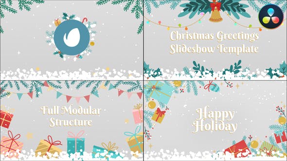 Christmas Greetings Slideshow | DaVinci Resolve - 34804738 Videohive Download