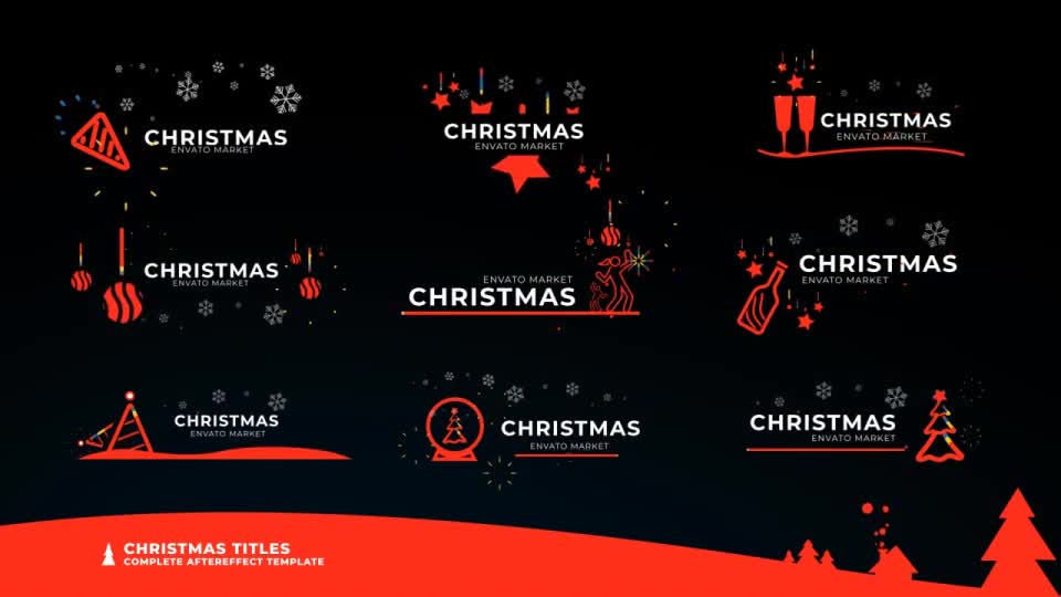 Christmas Icon Titles Videohive 29555966 After Effects Image 1