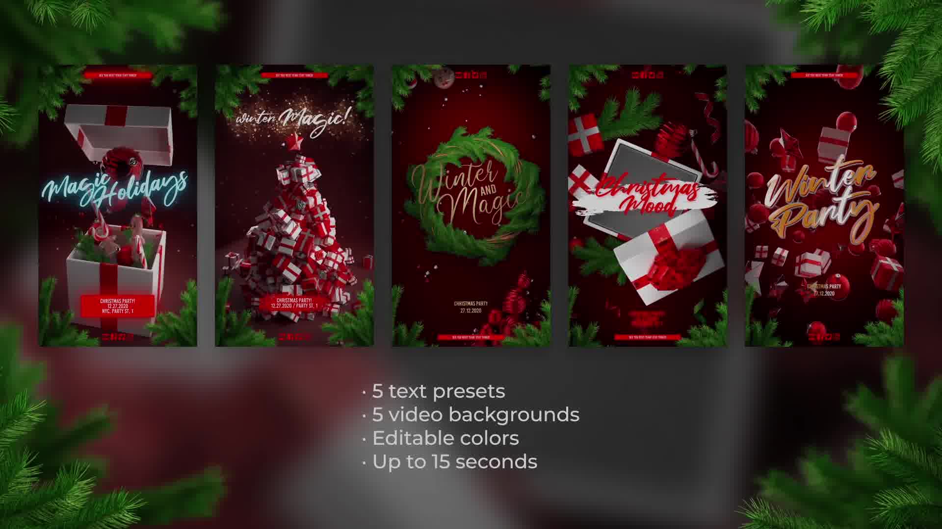 Christmas Instagram Stories for Premiere Videohive 29477463 Premiere Pro Image 10