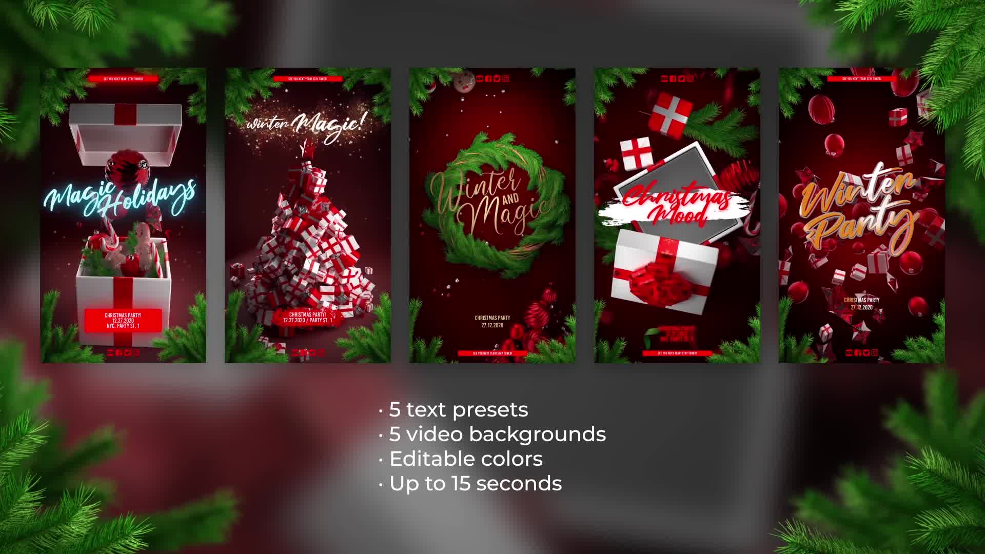 Christmas Instagram Stories for Premiere Videohive 29477463 Premiere Pro Image 8
