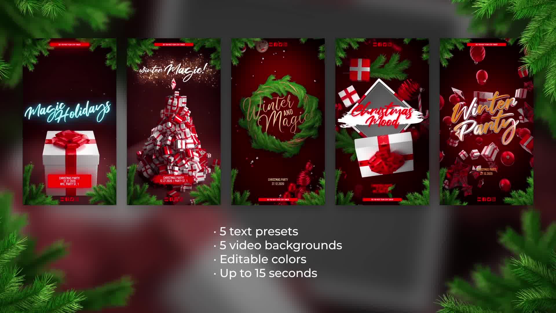 Christmas Instagram Stories for Premiere Videohive 29477463 Premiere Pro Image 9