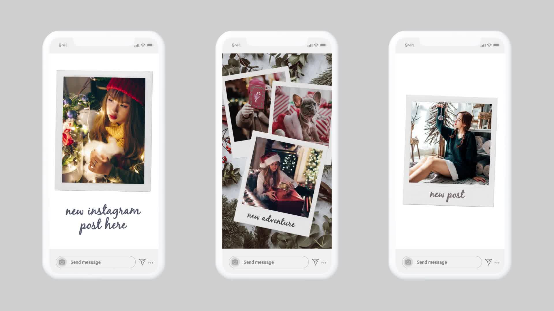 Christmas Instagram Stories | Vertical Square Portrait Videohive 25148463 After Effects Image 9