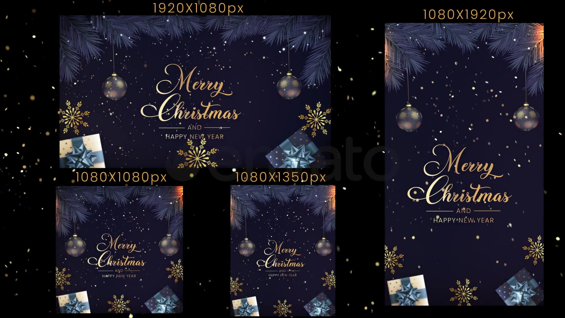 Christmas Intro 4 in 1 Videohive 41650076 After Effects Image 8