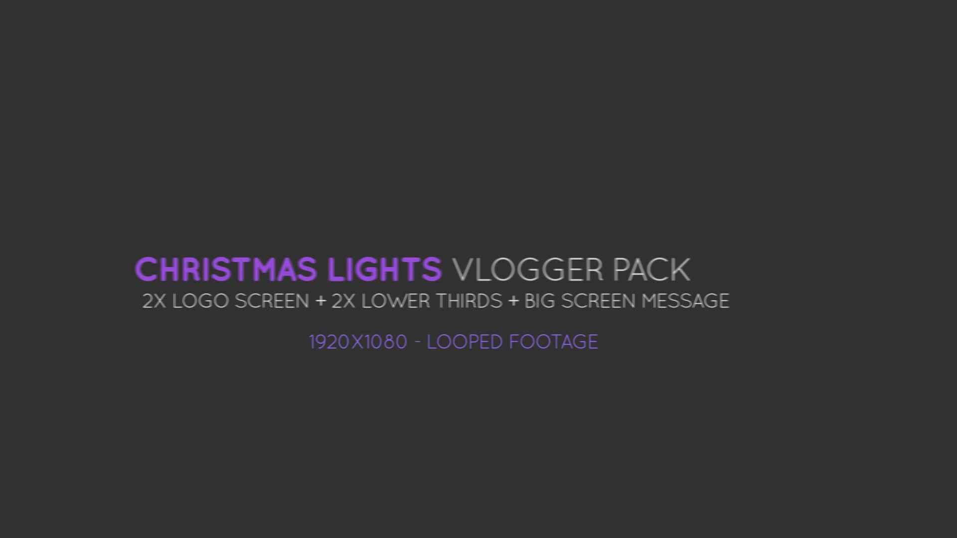 Christmas Lights Vlogger Pack Videohive 35134224 After Effects Image 1