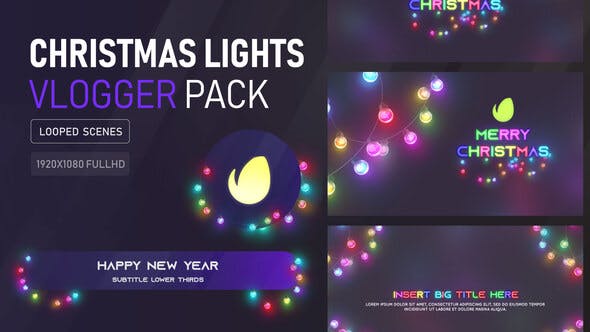 Christmas Lights Vlogger Pack - Videohive 35134224 Download