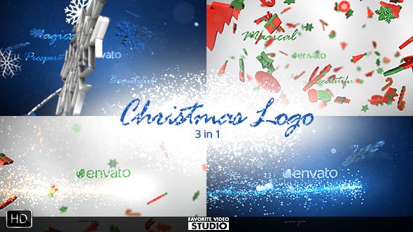 Christmas Logo 3 in 1 - Videohive Download 13595589