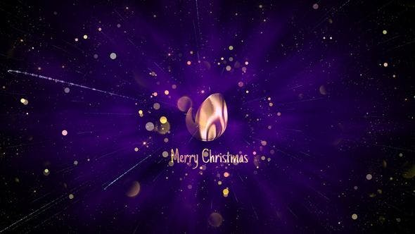 Christmas Logo Performance with Glitter Particles and Bokeh - Download 23030939 Videohive