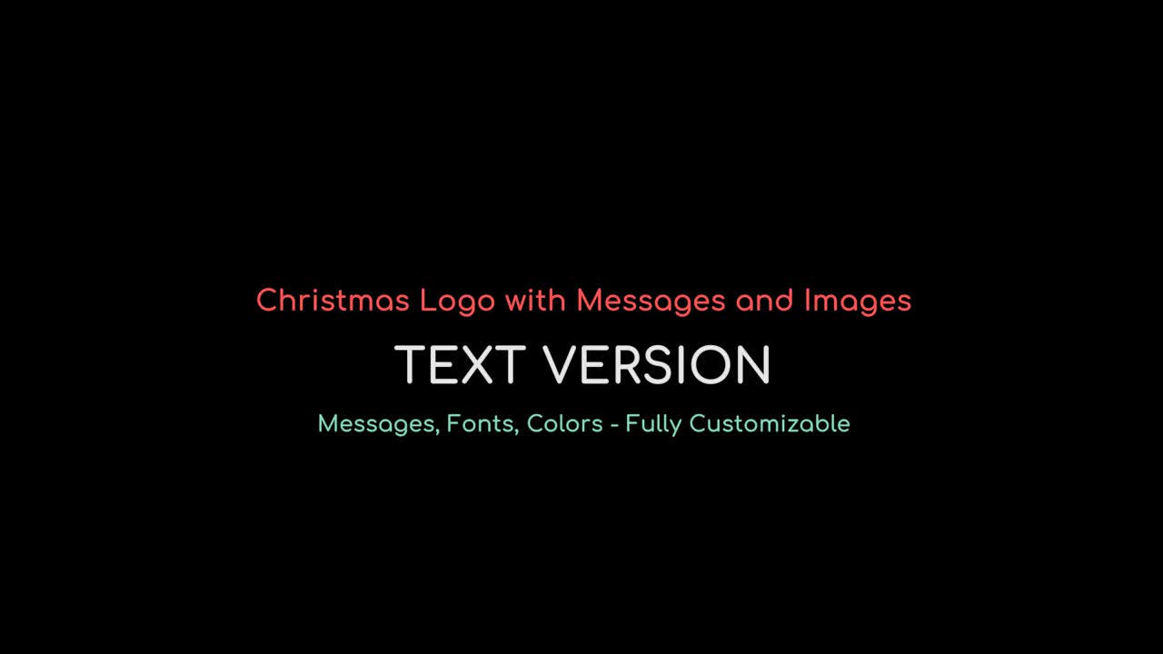 Christmas Logo with Messages and Images Videohive 25140121 After Effects Image 1