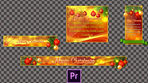 Christmas Lower Thirds Premiere Pro - Videohive 25186213 Download