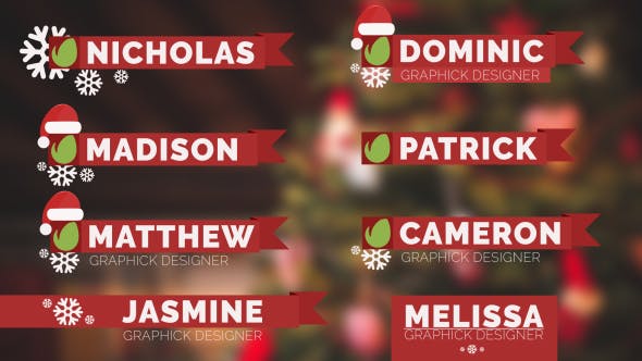 Christmas Lower Thirds - Videohive 14061269 Download