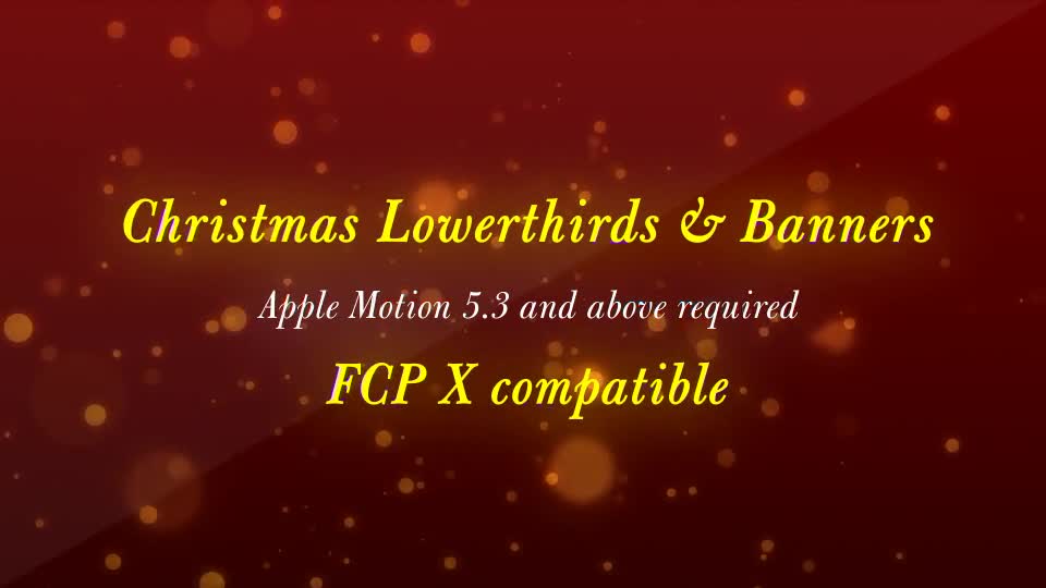 Christmas Lowerthirds and Banners Apple Motion - Download Videohive 18870326