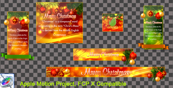 Christmas Lowerthirds and Banners Apple Motion - Download Videohive 18870326