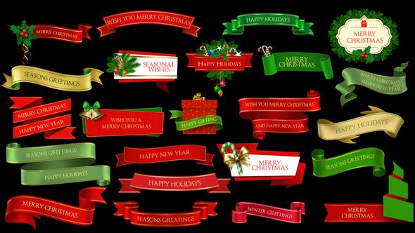 Christmas Lowerthirds and Banners - Videohive 25261829 Download