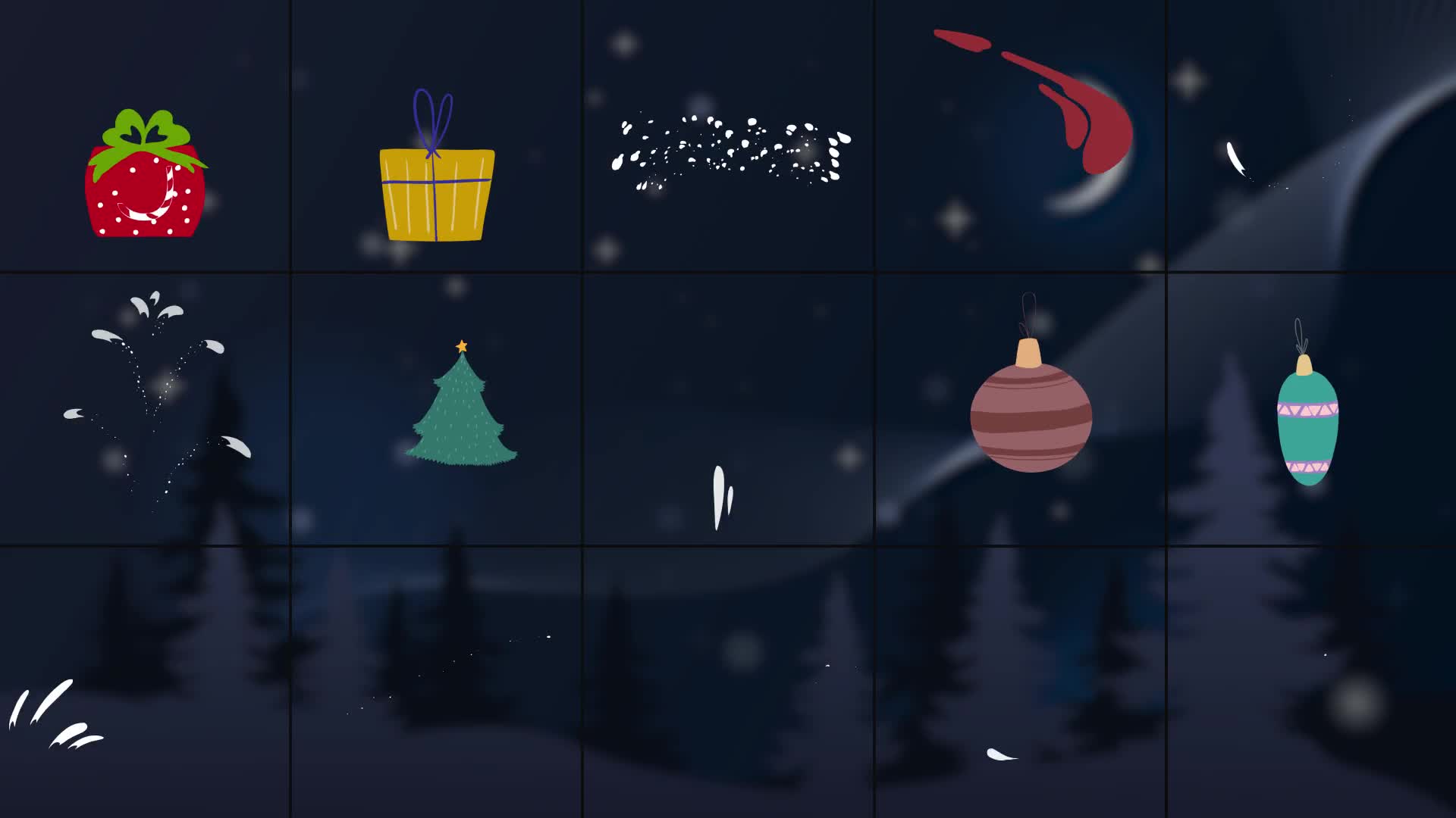 Christmas Mask And Sticker Animations for After Effects Videohive 35101733 After Effects Image 1