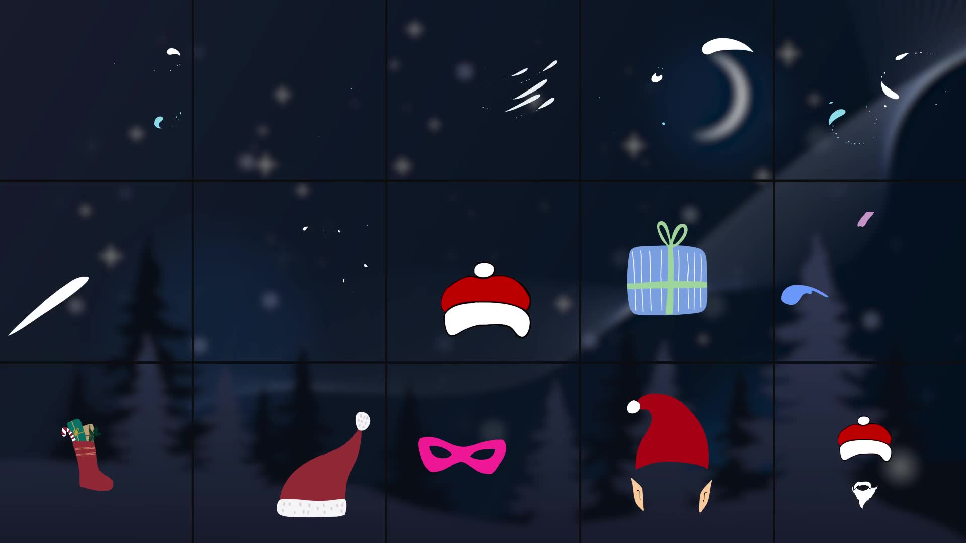 Christmas Mask And Sticker Animations for DaVinci Resolve Videohive 35182251 DaVinci Resolve Image 2
