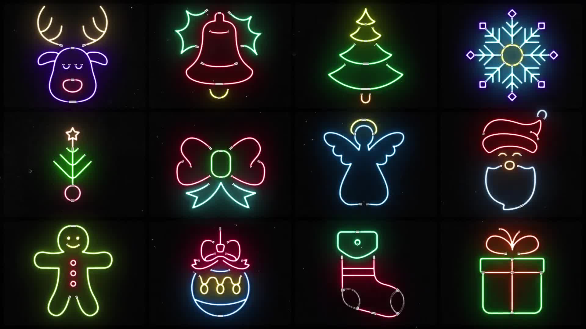 Christmas Neon Elements Videohive 34913111 After Effects Image 1