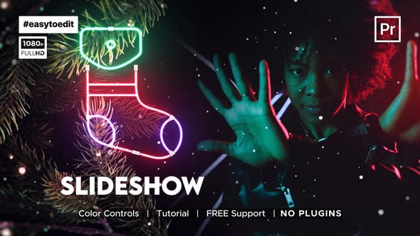 Christmas Neon Slideshow - 35271503 Videohive Download