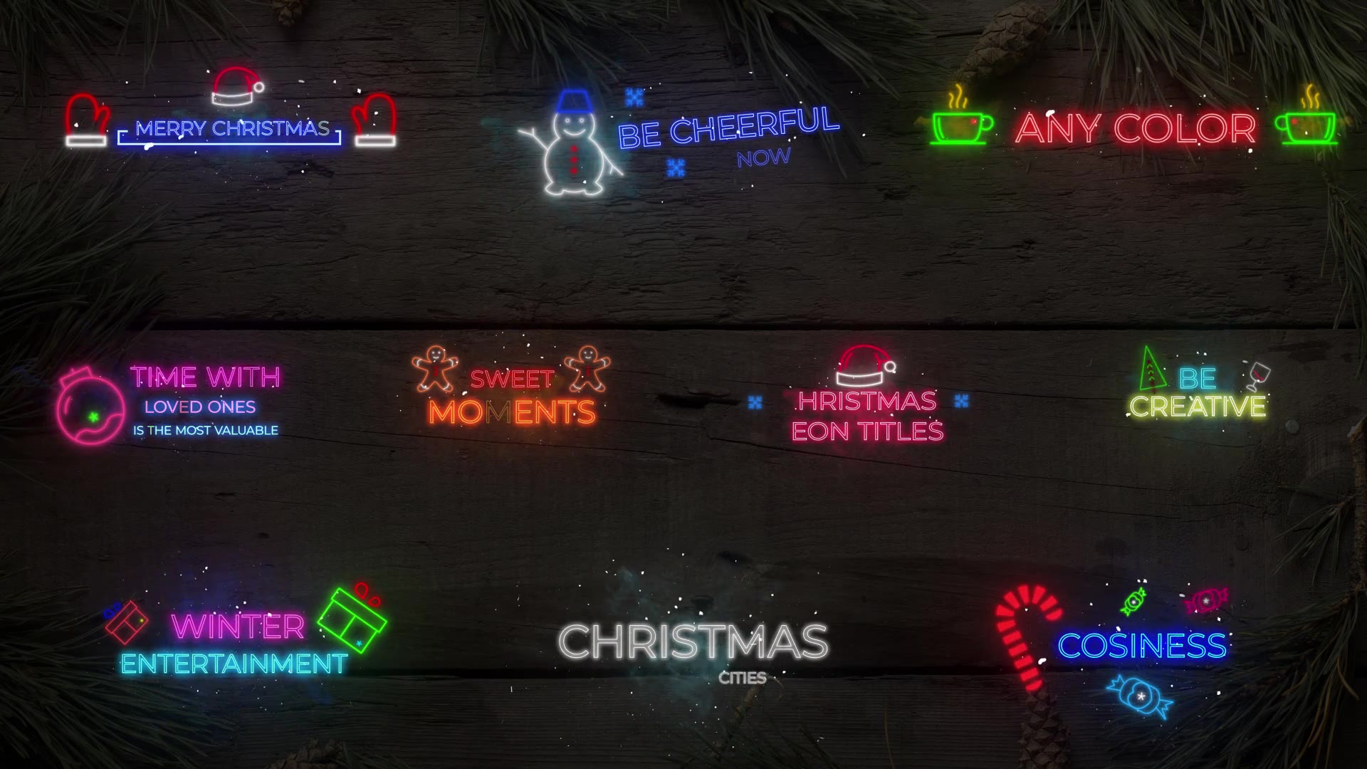 Christmas Neon Titles || DaVinci Resolve Videohive 35372455 DaVinci Resolve Image 2