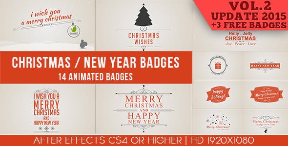 Christmas / New Year Badges - 6020452 Videohive Download