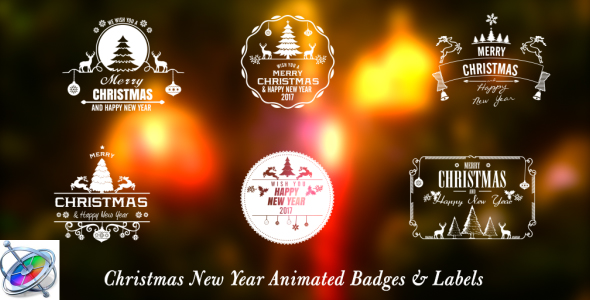 Christmas New Year Badges Apple Motion - Download Videohive 18680115