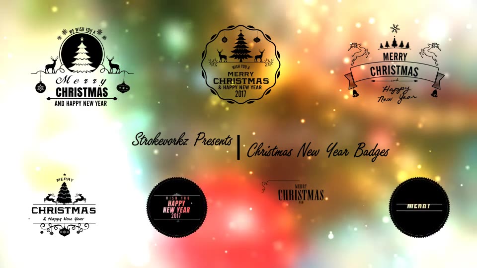 Christmas New Year Badges - Download Videohive 9756130