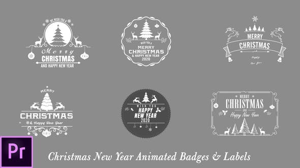 Christmas New Year Badges Premiere Pro - Download 24822617 Videohive