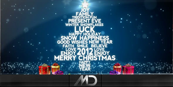 Christmas / New Year Flying Words - Download Videohive 918559