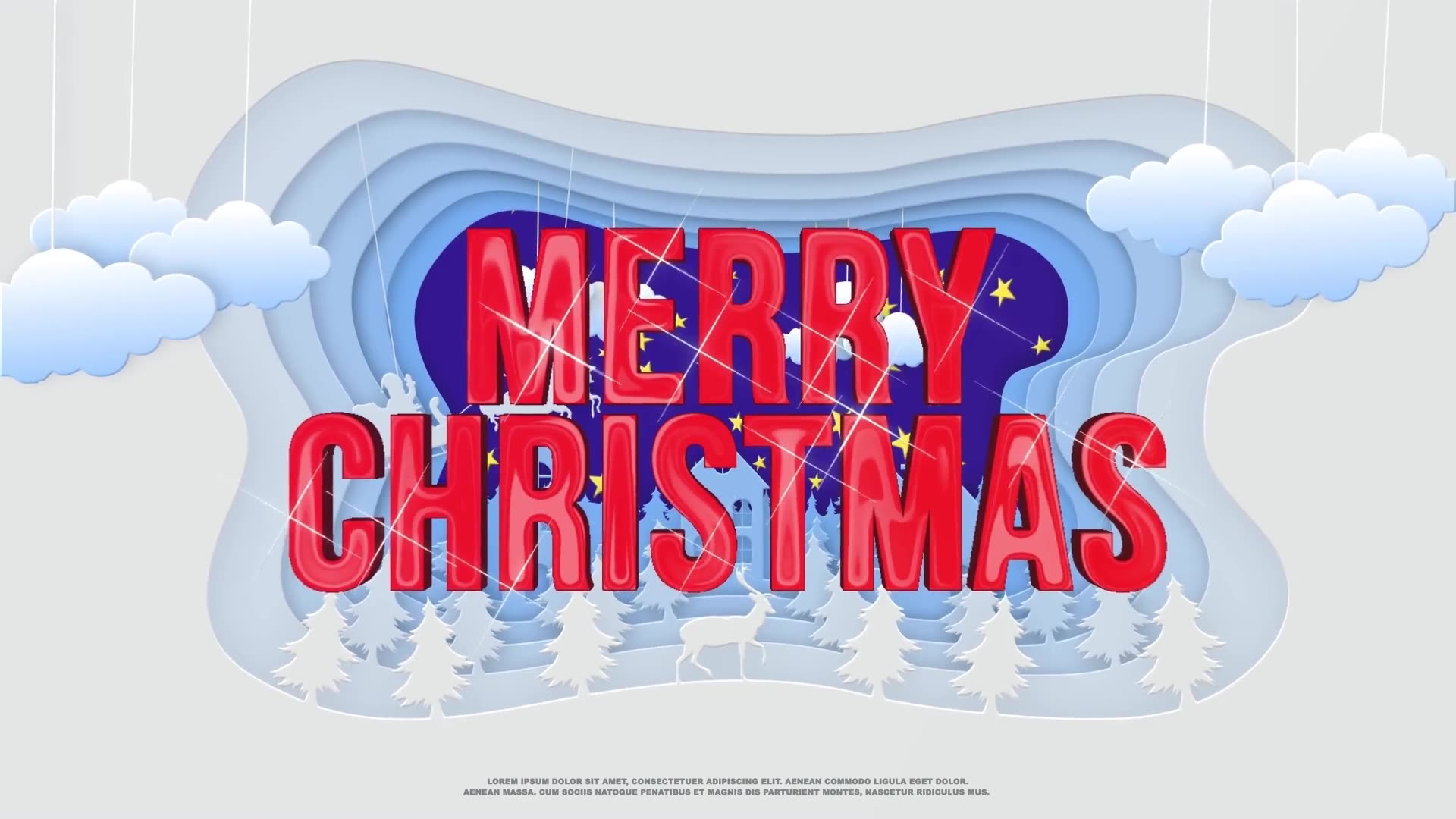 Christmas Paper Cut Logo Videohive 25224632 After Effects Image 3