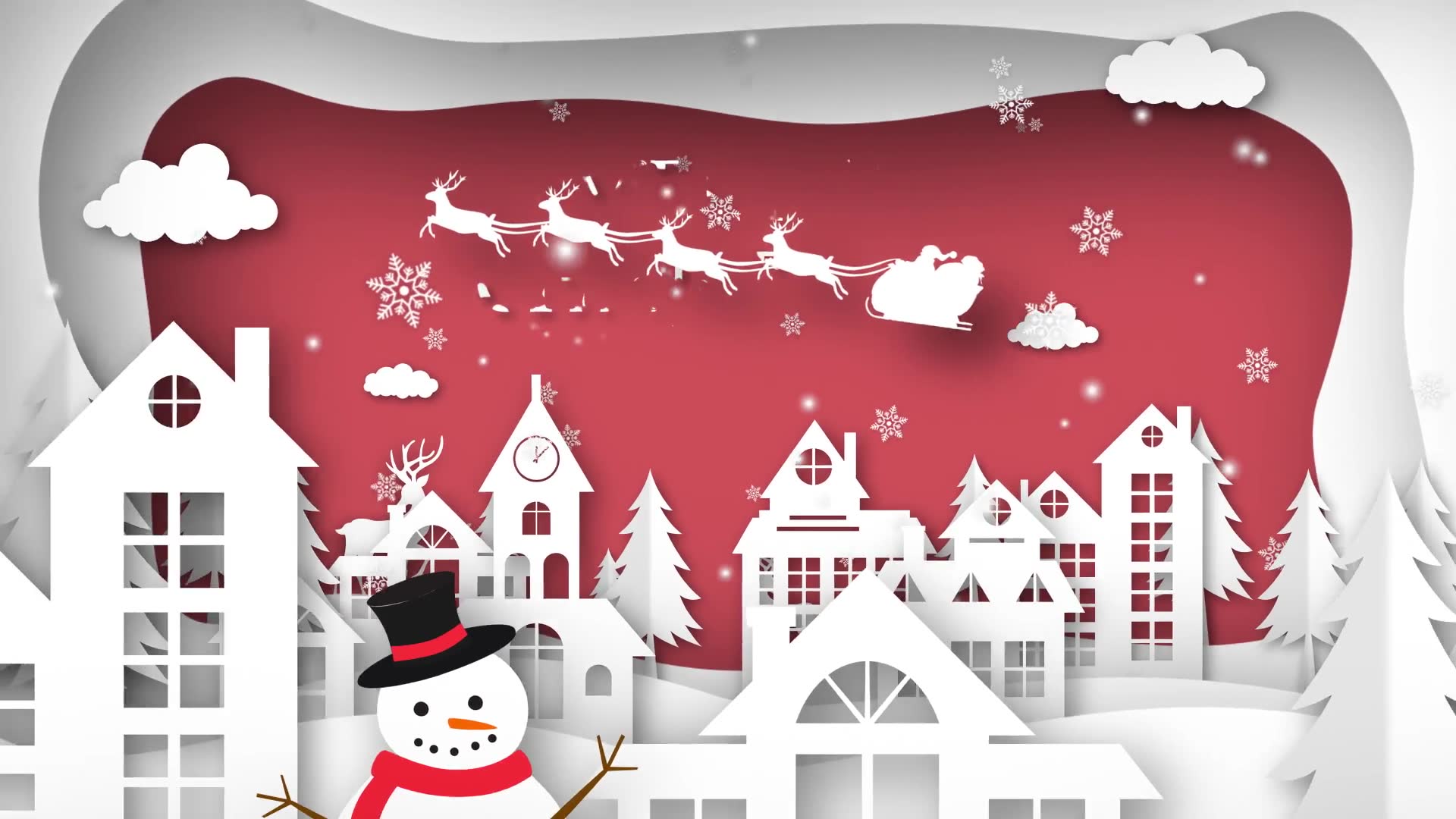 Christmas Paper Town Wishes Videohive 25254191 After Effects Image 6