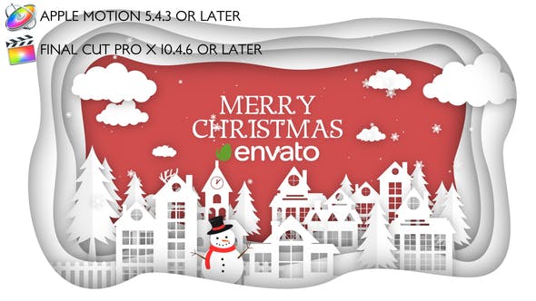 Christmas Paper Town Wishes Apple Motion - Download Videohive 29361415