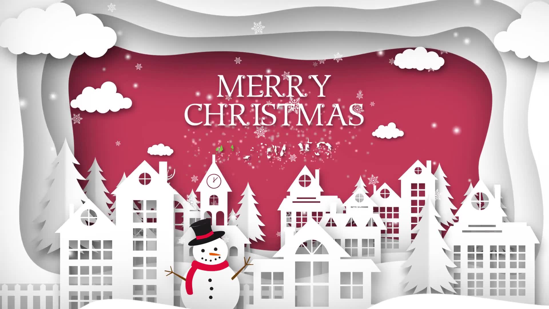 Christmas Paper Town Wishes DaVinci Resolve Videohive 34641212 DaVinci Resolve Image 7