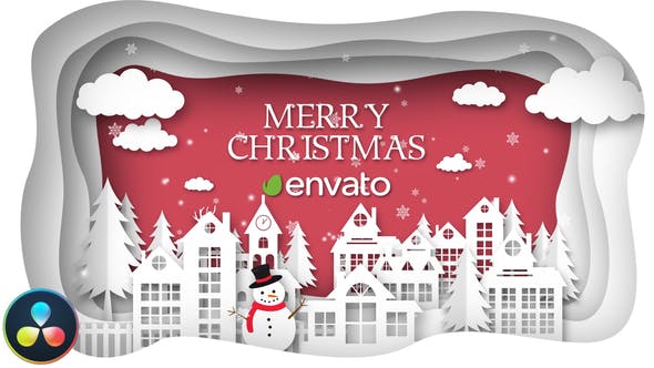 Christmas Paper Town Wishes DaVinci Resolve - Videohive 34641212 Download