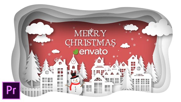 Christmas Paper Town Wishes Premiere Pro - Videohive Download 25274607