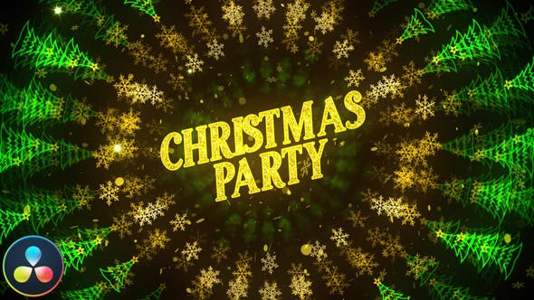Christmas Party Invitation DaVinci Resolve - Videohive Download 34821818