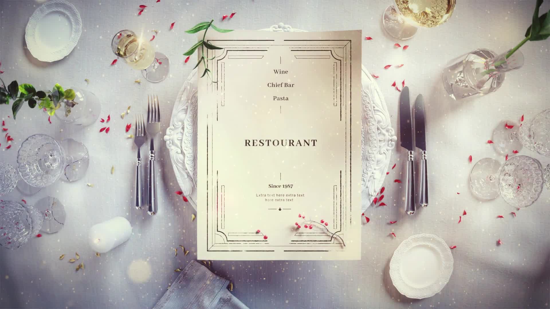 Christmas Restaurant Menu Slideshow Videohive 34917196 After Effects Image 1