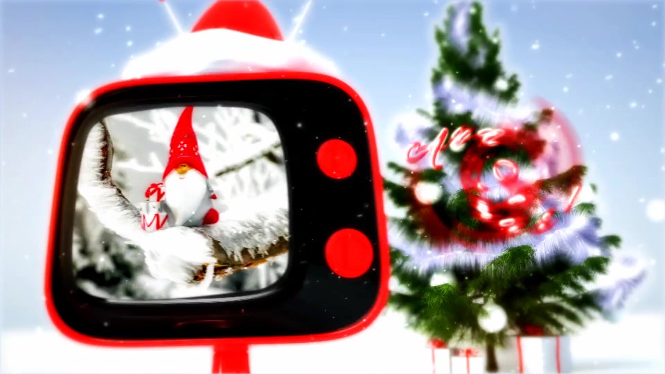 christmas retro tv after effects template free download