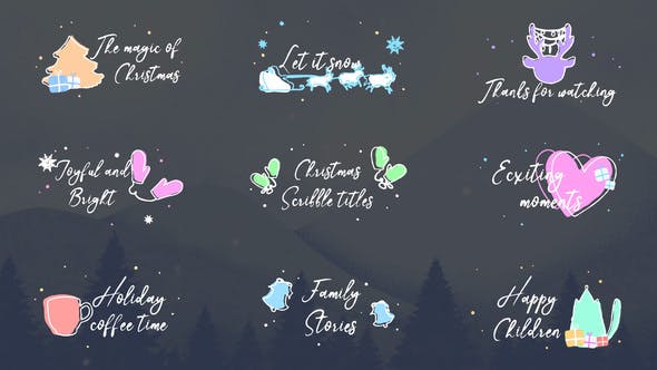 Christmas Scribble Titles | After Effects - Download Videohive 35264504