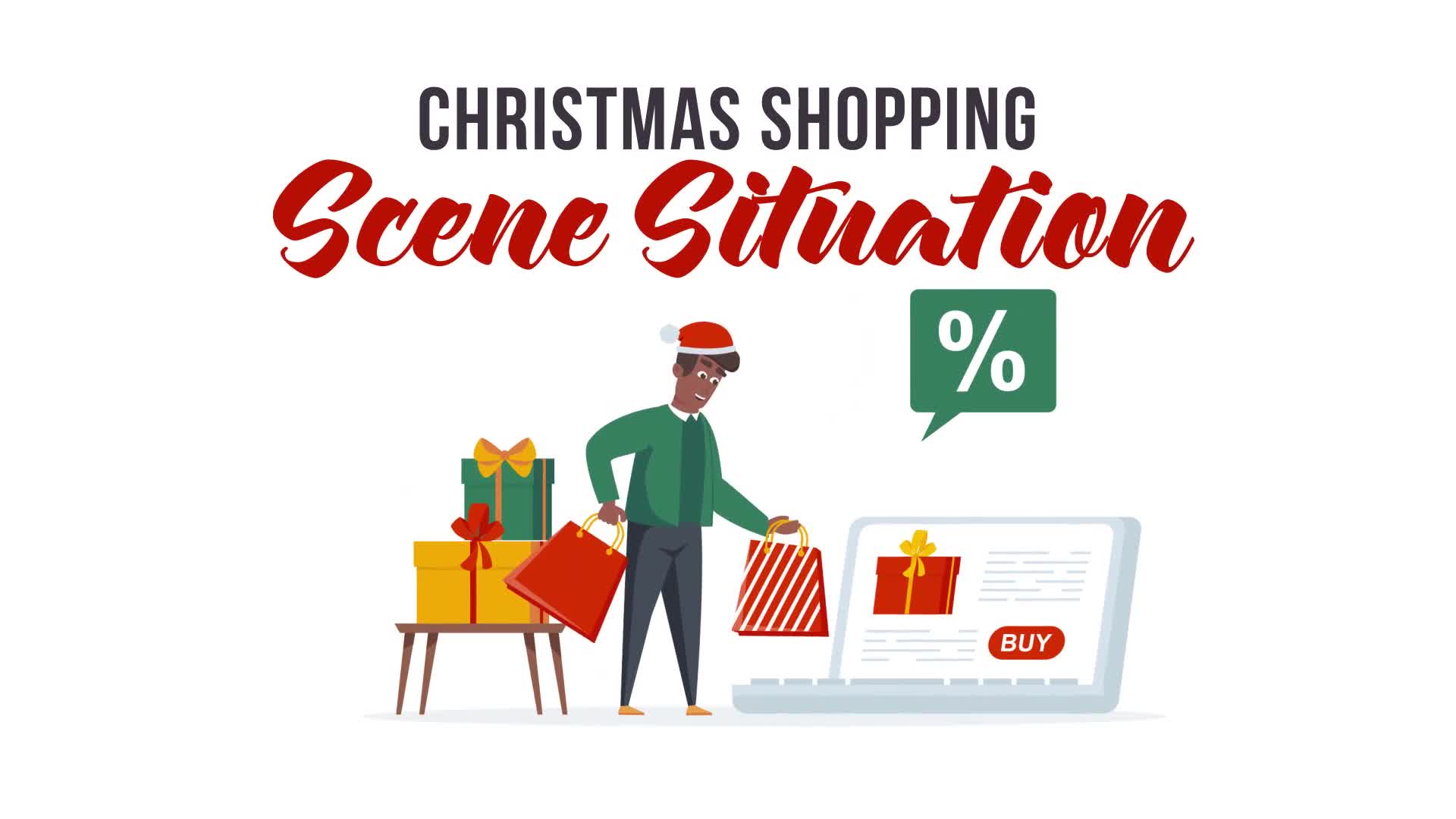 Christmas shopping Scene Situation Videohive 29437203 After Effects Image 1