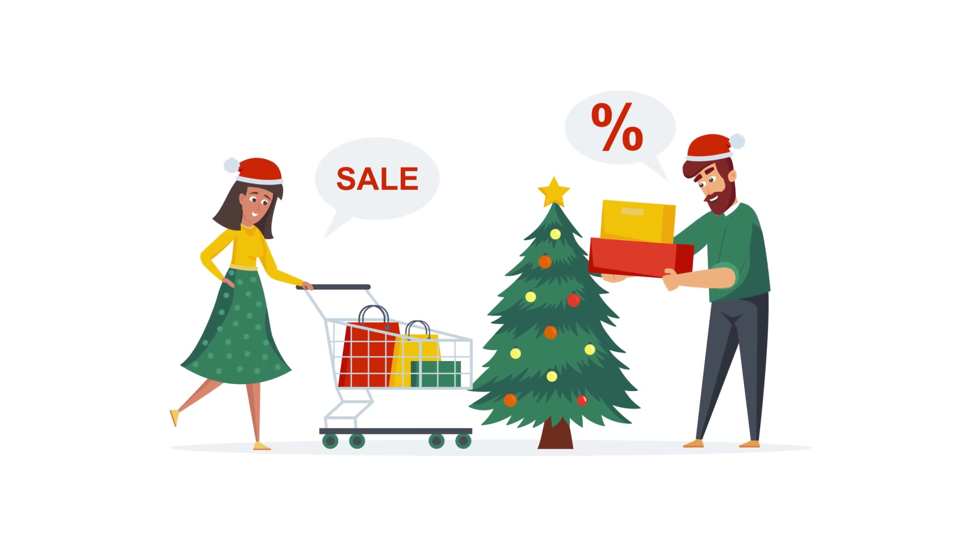 Christmas shopping Scene Situation Videohive 29437203 After Effects Image 6