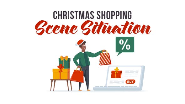 Christmas shopping Scene Situation - 29437203 Download Videohive