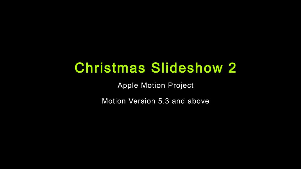 Christmas SlideShow 2 Apple Motion - Download Videohive 20970796