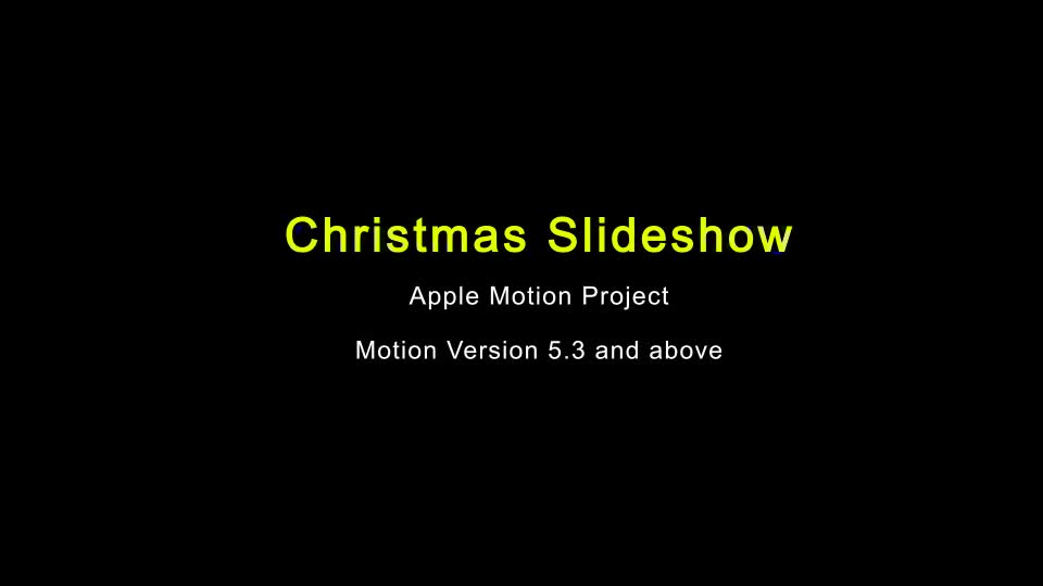 Christmas Slideshow Apple Motion - Download Videohive 18996863
