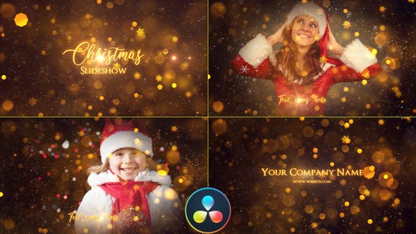 Christmas Slideshow DaVinci Resolve - Videohive Download 34778320