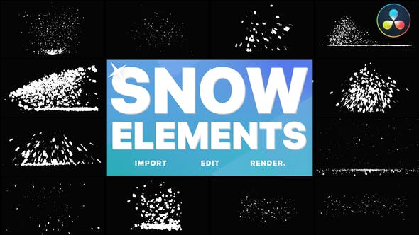 Christmas Snow Elements | DaVinci Resolve - Videohive Download 35290822