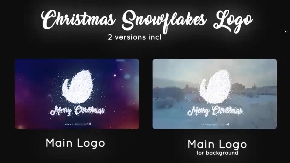 Christmas Snowflakes Logo Videohive 25023582 After Effects Image 1