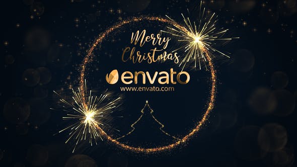 Christmas Sparkler Logo - 25179539 Videohive Download