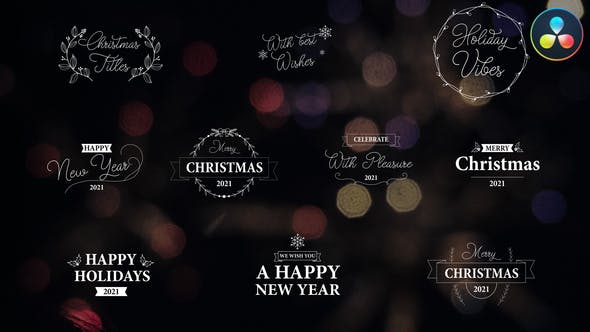 Christmas Titles | DaVinci Resolve - 34936458 Videohive Download